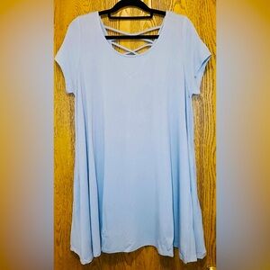 MOUNTAIN MAMAS Criss Cross Shorty Tunic Dress | NWT | Radiant Grey